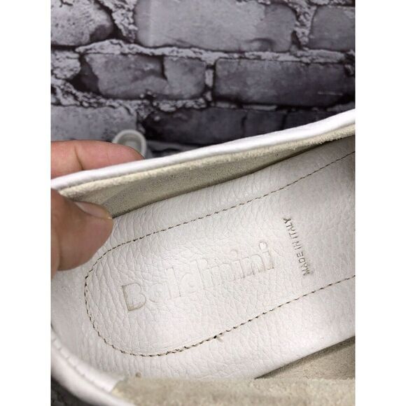 Baldinini White Leather Casual Penny Loafers Driving Shoes Men’s Sz 42EU/9M US main image 4